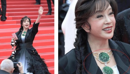 74岁刘晓庆戛纳红毯状态超好！AI换脸写真神器一键生成明星同款红毯大片！