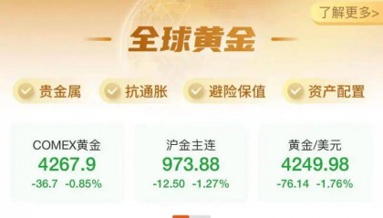 黄金价格“大跳水”！创近一年最大跌幅 | 热聊