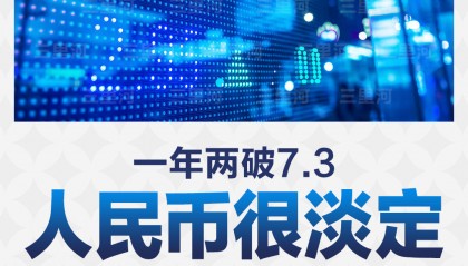 一年两破7.3，人民币很淡定